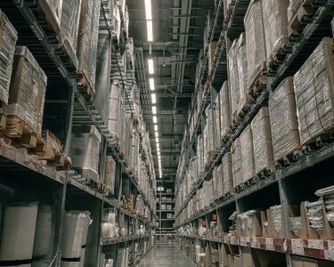 Commercial warehouse interior requiring dehumidification strategies