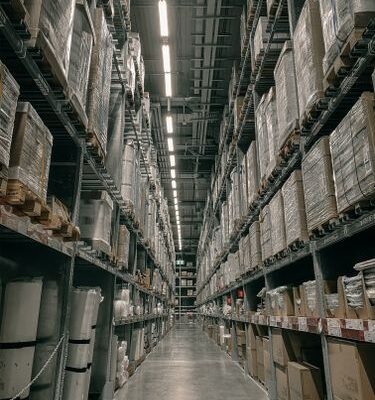 Commercial warehouse interior requiring dehumidification strategies